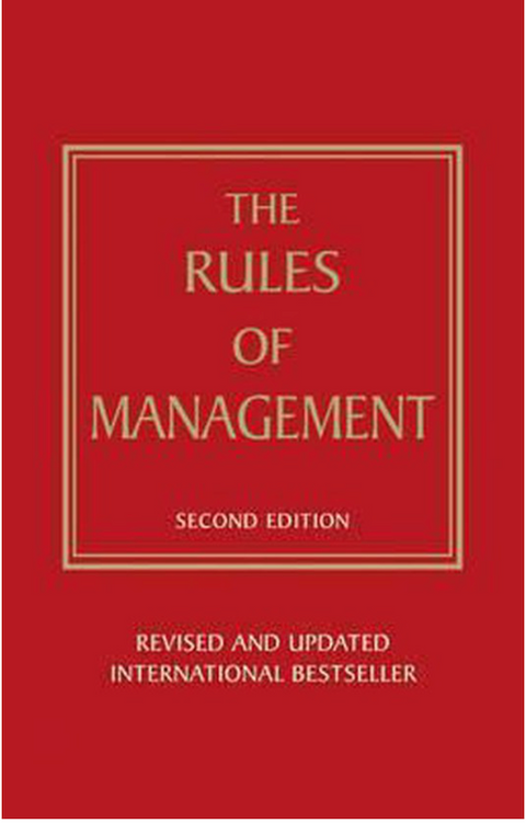 Rules Of Management – boekcover – Richard Templar – ISBN 9780273735731 – paperback – als nieuw