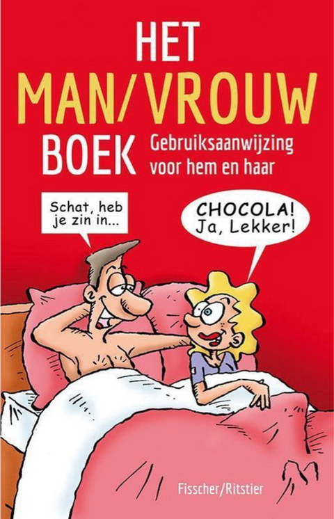 Het man/vrouw boek – boekcover – Tiny Fisscher – ISBN 9789021554600 – hardcover – als nieuw