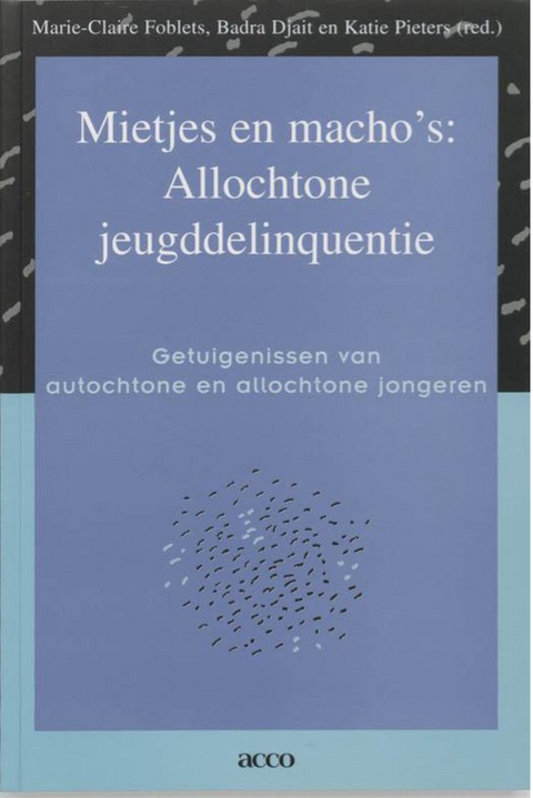 Mietjes en macho's – boekcover – Marie-Claire Foblets – ISBN 9789033456756 – paperback – als nieuw