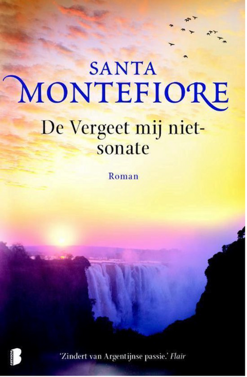 De Vergeet mij niet-sonate – boekcover – Santa Montefiore – ISBN 9789022559796 – paperback – als nieuw