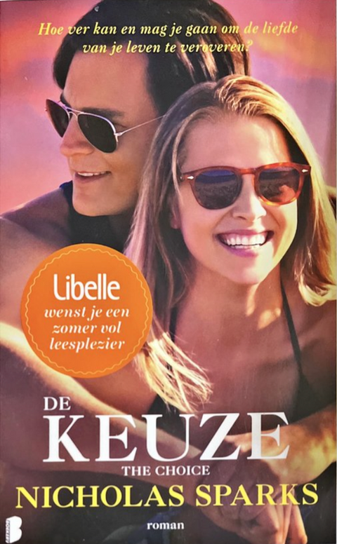 De Keuze – boekcover – Nicholas Sparks – ISBN 9789022581568 – paperback – als nieuw