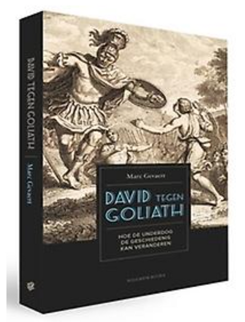 David tegen Goliath: hoe de underdog de geschiedenis kan veranderen – boekcover – Marc Gevaert – ISBN 9789086794980 – paperback – als nieuw