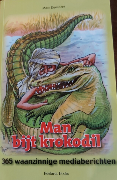 Man bijt krokodil – boekcover – Marc Dewinter – ISBN 9789054665755 – paperback – als nieuw