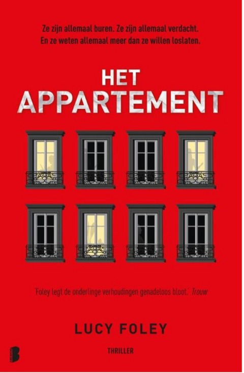 Het appartement – boekcover – Lucy Foley – ISBN 9789022594506 – paperback – als nieuw