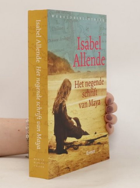 Het negende schrift van Maya – boekcover – Isabel Allende – ISBN 9789028424401 – paperback – als nieuw