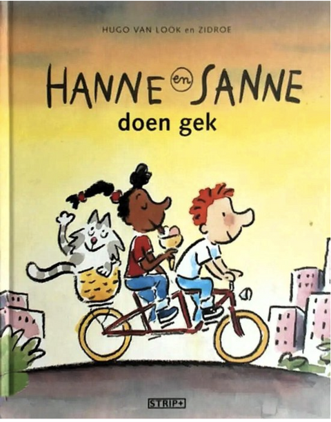 Hanne en Sanne doen gek – boekcover – Hugo van Look – ISBN 9789025296315 – hardcover – als nieuw