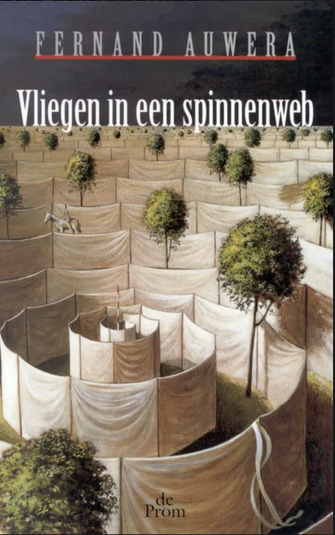 Vliegen In Een Spinnenweb – boekcover – Fernand Auwera – ISBN 9789022543238 – paperback – als nieuw