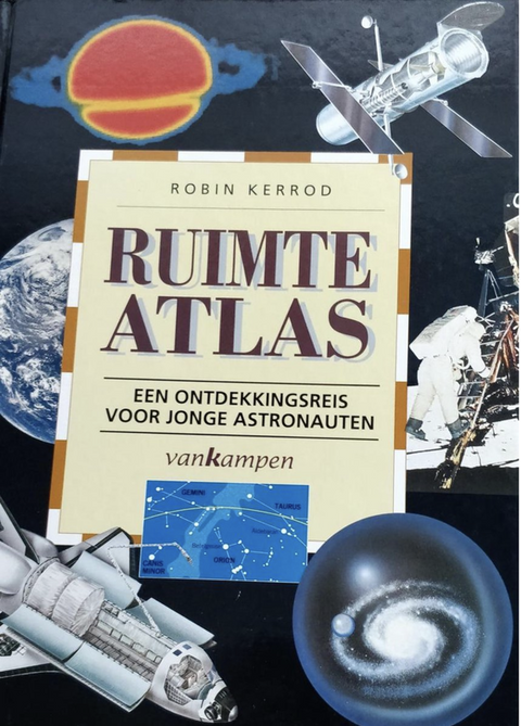 Ruimteatlas – boekcover – Robin Kerrod – ISBN 9789060913314 – hardcover – als nieuw