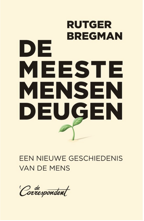 De meeste mensen deugen – boekcover – Rutger Bregman – ISBN 9789082942187 – paperback – als nieuw
