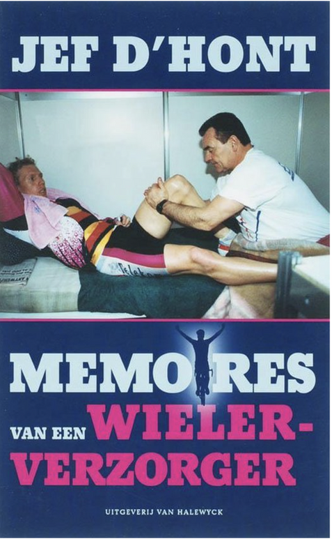 Memoires van een wielerverzorger – boekcover – Jef D'hont – ISBN 9789056177775 – paperback – als nieuw
