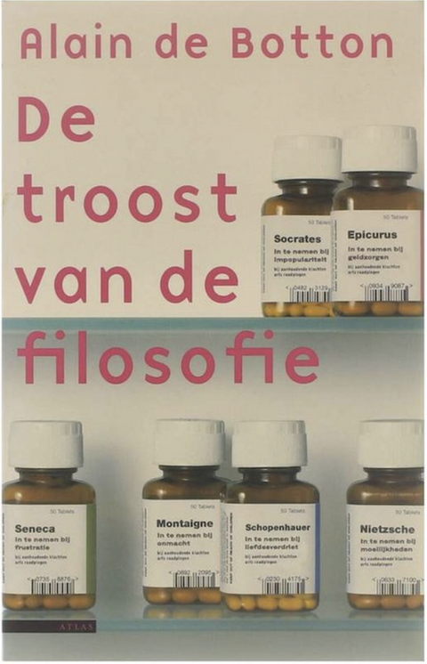 De Troost Van De Filosofie – boekcover – Alain de Botton – ISBN 9789045004006 – paperback – als nieuw