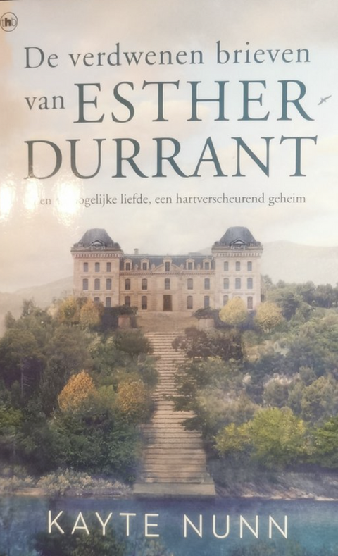 De verdwenen brieven van Esther Durrant – boekcover – Kayte Nunn – ISBN 9789044367119 – paperback – als nieuw