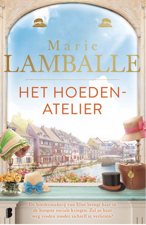 Het hoedenatelier – boekcover – Marie Lamballe – ISBN 9789022595978 – paperback – als nieuw