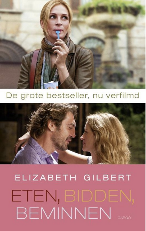 Eten, bidden, beminnen – boekcover – Elizabeth Gilbert – ISBN 9789023462880 – paperback – als nieuw