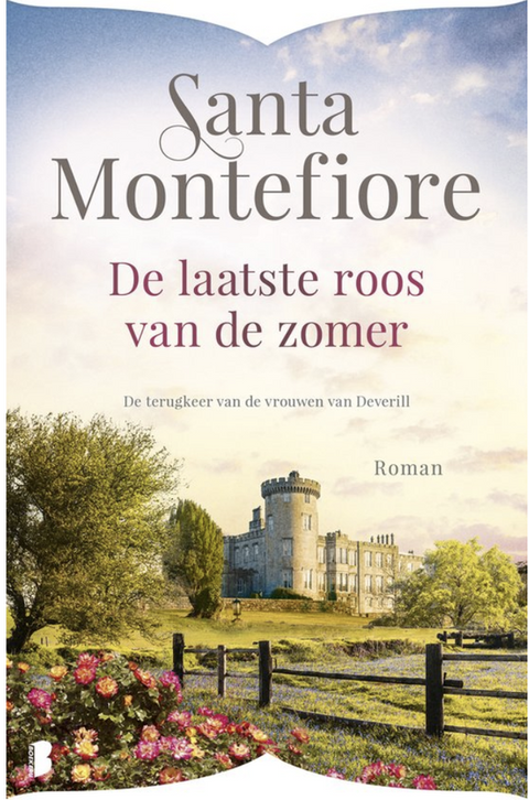 Deverill 3 - De laatste roos van de zomer – boekcover – Santa Montefiore – ISBN 9789022574669 – paperback – als nieuw