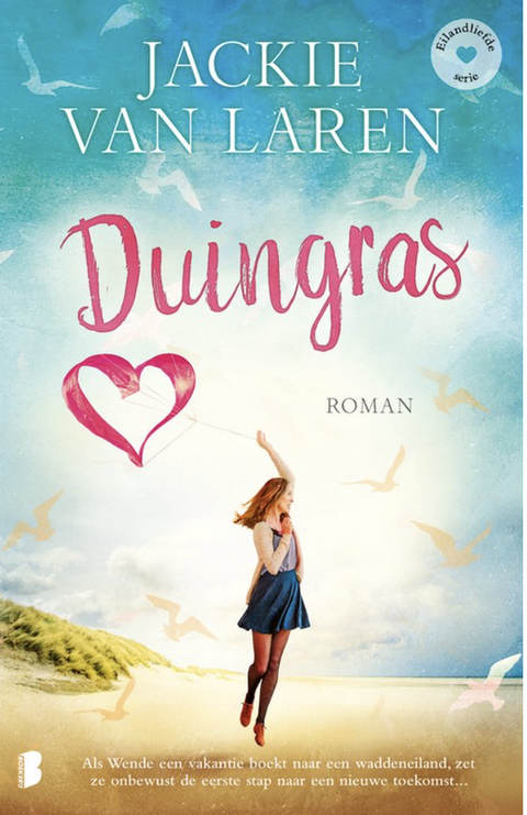 Eilandliefde 1 - Duingras – boekcover – Jackie van Laren – ISBN 9789022580370 – paperback – als nieuw