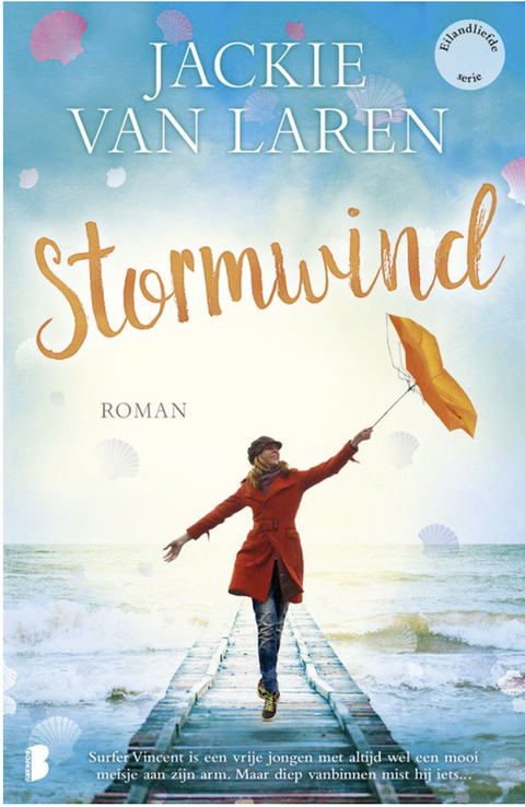 Eilandliefde 2 - Stormwind – boekcover – Jackie van Laren – ISBN 9789022583425 – paperback – als nieuw