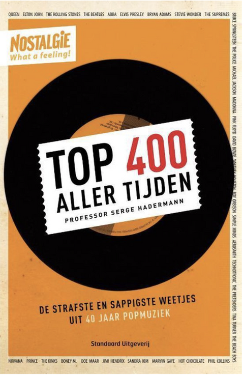 Top 400 aller tijden: de strafste en sappigste weetjes uit 40 jaar popmuziek
 – boekcover – Serge Hadermann – ISBN 9789002252112 – paperback – als nieuw