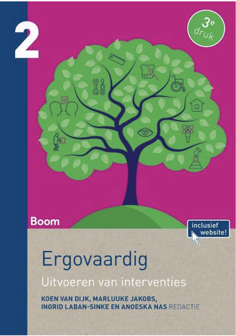 Ergovaardig, deel 2: Uitvoeren van interventies Uitvoeren van interventies – boekcover – Koen van Dijk – ISBN 9789089538376 – paperback – als nieuw