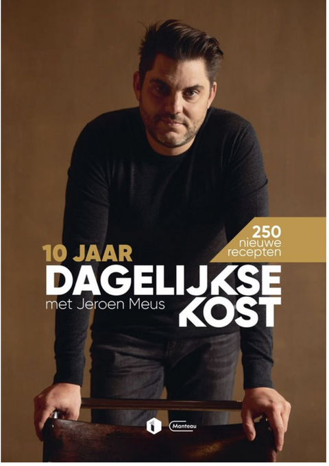 10 jaar Dagelijkse Kost – boekcover – Jeroen Meus – ISBN 9789022337790 – hardcover – als nieuw