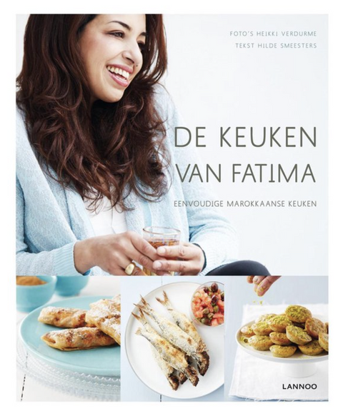De keuken van Fatima: eenvoudige Marokkaanse keuken
 – boekcover – Fatima Marzouki – ISBN 9789401419000 – hardcover – als nieuw
