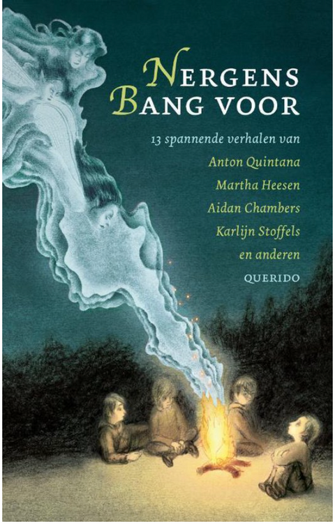 Nergens bang voor: 13 spannende verhalen – boekcover – Anton Quintana – ISBN 9789045103495 – Paperback – als nieuw
