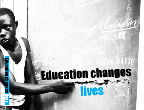 Education changes lives – boekcover – NB – ISBN 9789078083658 – hardcover – als nieuw