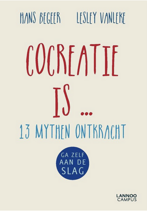 Cocreatie is ...: 13 mythes ontkracht – boekcover – Hans Begeer – ISBN 9789401426442 – paperback – als nieuw
