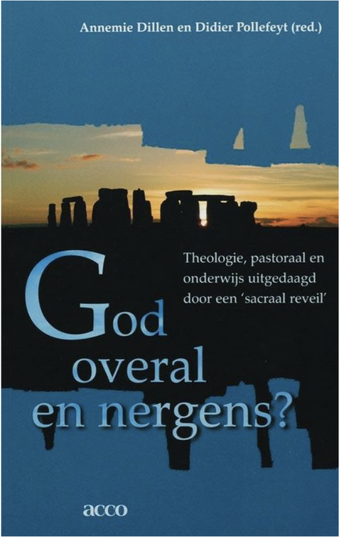 God Overal En Nergens?: theologie, pastoraal en onderwijs uitgedaagd door een 'sacraal reveil' – boekcover – Annemie Dillen – ISBN 9789033462399 – paperback – als nieuw