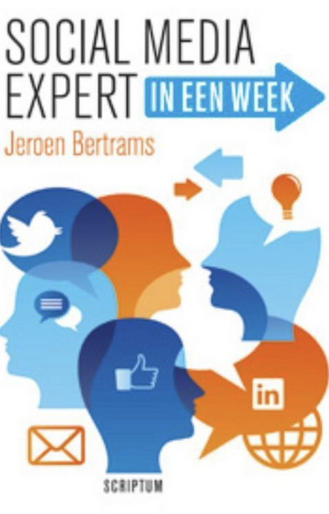 Social media expert in een week – boekcover – Jeroen Bertrams – ISBN 9789055940417 – Hardcover – als nieuw