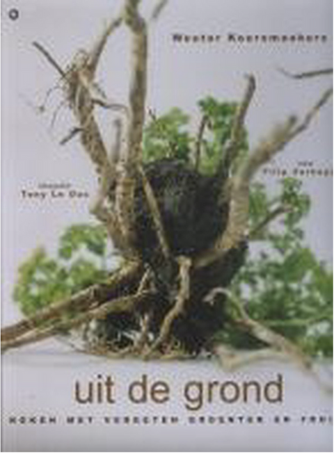 Uit De Grond: koken met vergeten groenten en fruit – boekcover – Wouter Keersmaekers – ISBN 9789044308044 – Hardcover – goed