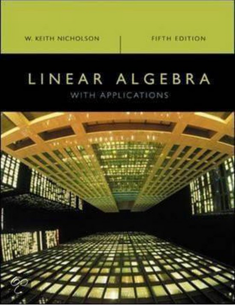 Linear Algebra With Applications – boekcover – W. Keith Nicholson – ISBN 9780070922778 – Hardcover – als nieuw